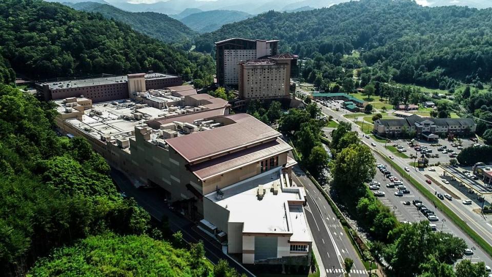 An aerial view of Harrah&#x002019;s Cherokee Casino Resort