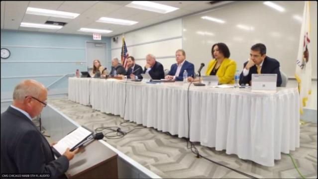 Jeff Heimerdinger, president of Lucky Lincoln Gaming, a video-gambling terminal operator, speaks to Illinois Gaming Board members and staff at a June 15 meeting.