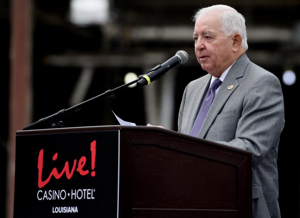 Louisiana Gaming Commission Chairman Ronnie Johns during the Live! Casino & Hotel Louisiana's groundbreaking ceremony at the former Diamond Jack's Casino location on Wednesday December 13, 2023, in Bossier City.