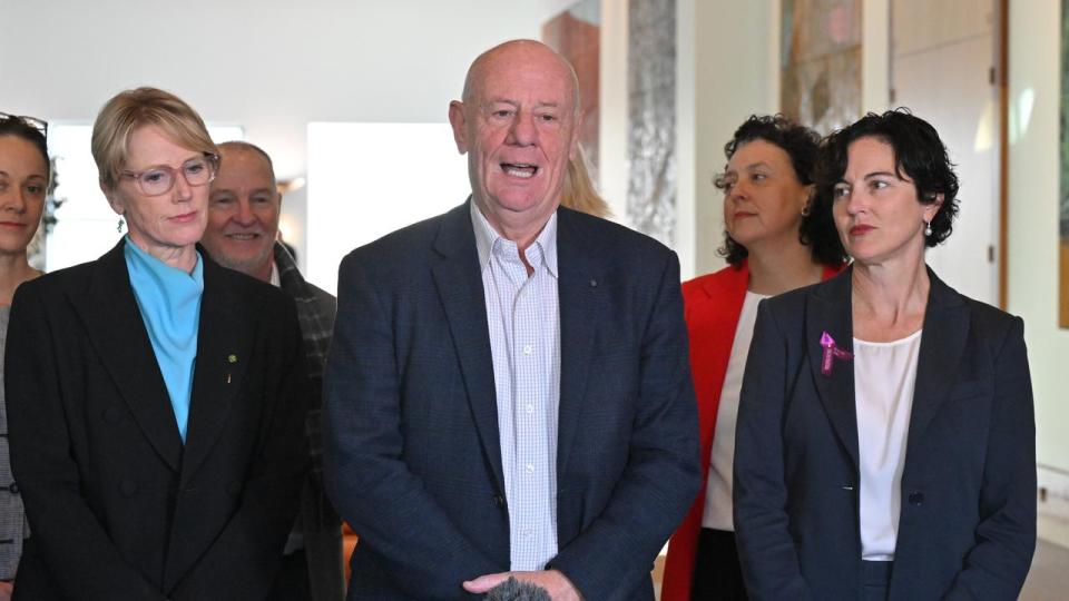 Tim Costello (C) and Independent Member for Goldstein Zoe Daniel (L)