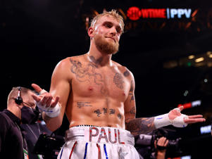 Jake Paul in the boxing ring. Photo by Getty Images