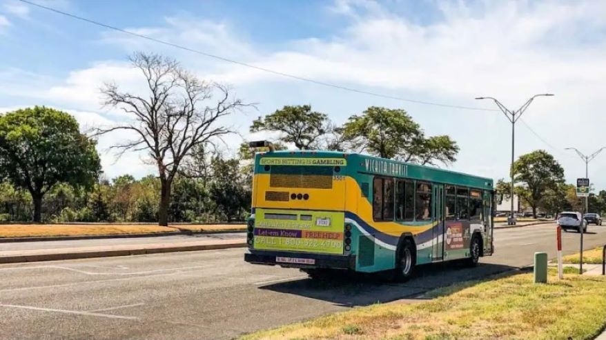 Wichita Transit buses carry a new slogan on the back: “Sports betting is gambling.” Ads on the back of buses – called “bus tails” – feature the 1-800-522-4700 national problem gambling hotline and are paid for by the Problem Gambling and Addictions Grant Fund.