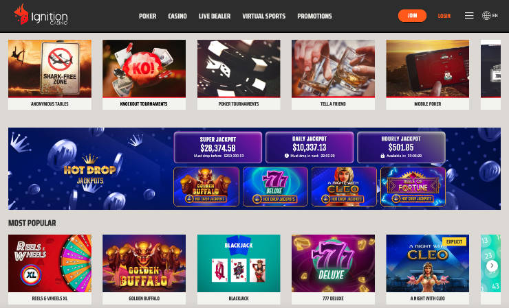 Ignition Casino Jackpots