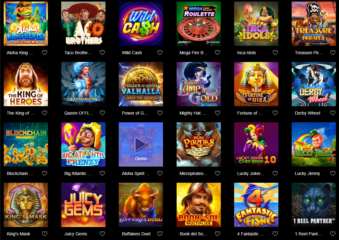 Mirax Casino Games