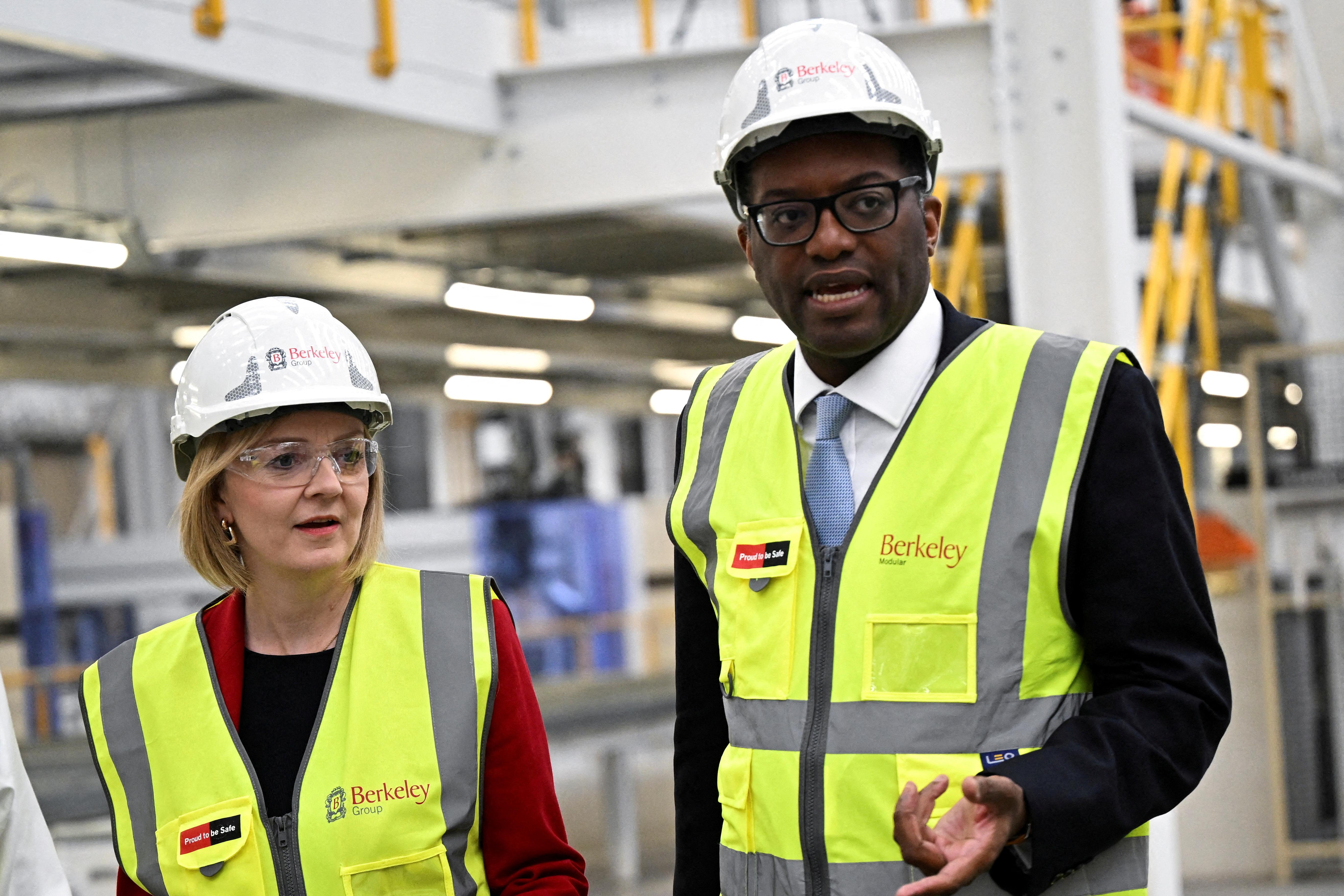 Liz Truss and Kwasi Kwarteng visiting Berkeley Modular in Kent on the day of the “fiscal event”