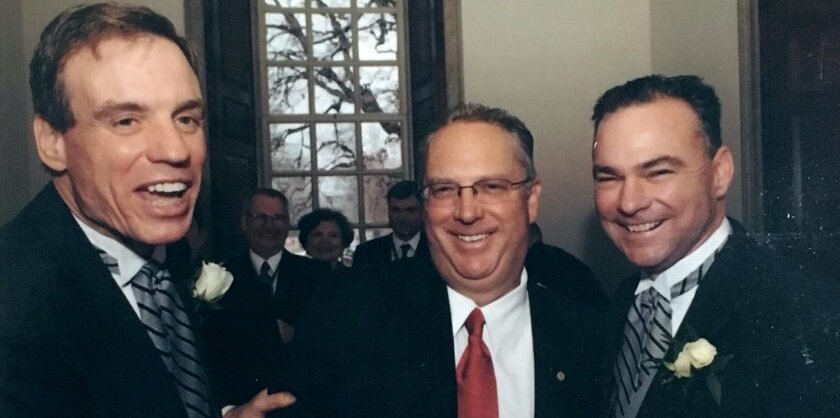 Mark Warner, Bill Leighty and Tim Kaine