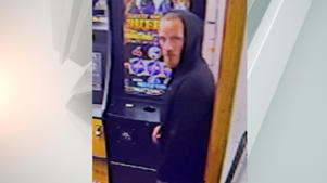 Suspect wanted for stealing $1K from gambling machine