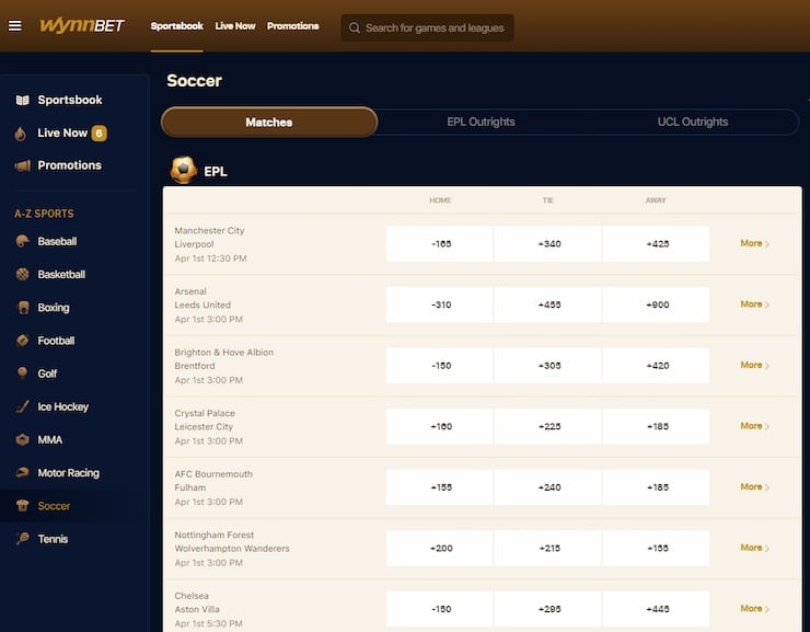 Wynnbet MA online gambling site