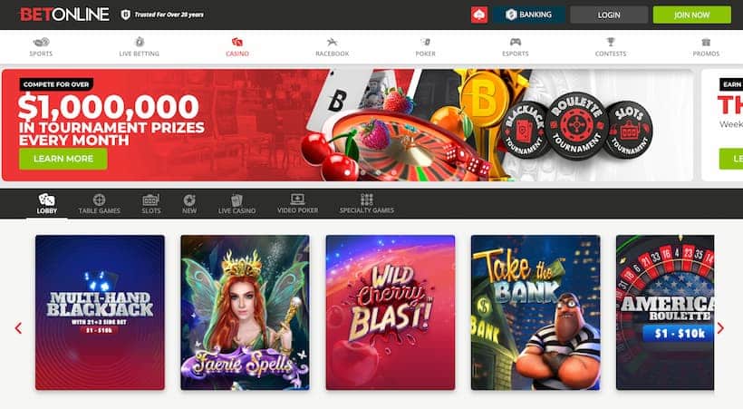 BetOnline Bitcoin Casinos image