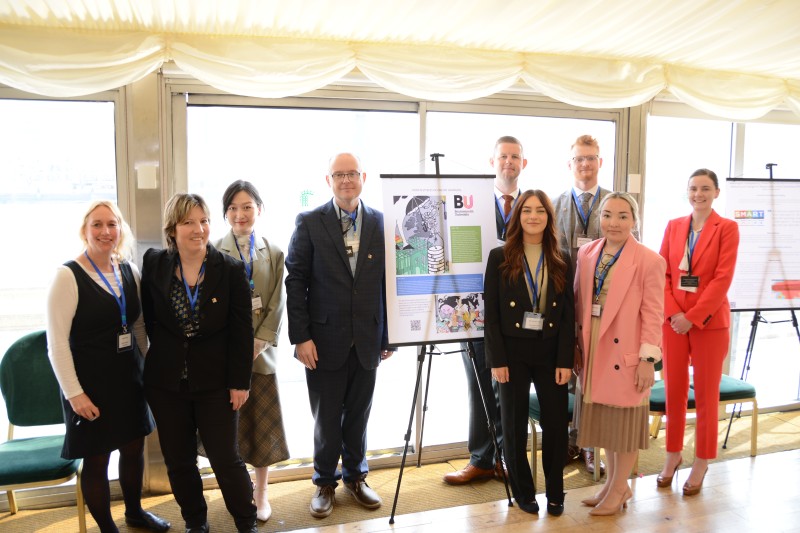 The team of academics gathered at Parliament