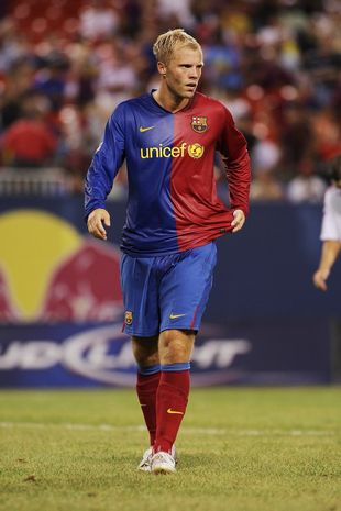 Barcelona were sponsored by Unicef when Gudjohnsen played for them