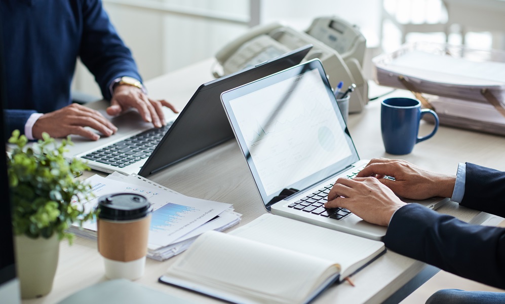 Man working at computer