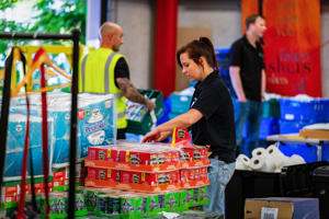 Amid the stubborn cost-of-living crisis, an increasing number of Brits are turning to food banks (Picture: Chris Lacey)