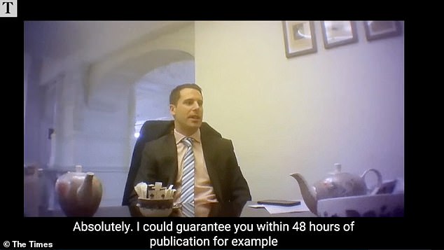 Mr Benton was caught on camera telling undercover reporters posing as investors how he was willing to take actions which would break Parliament's lobbying rules