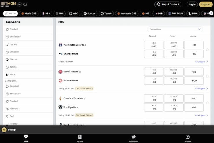 BetMGM online gambling NY site