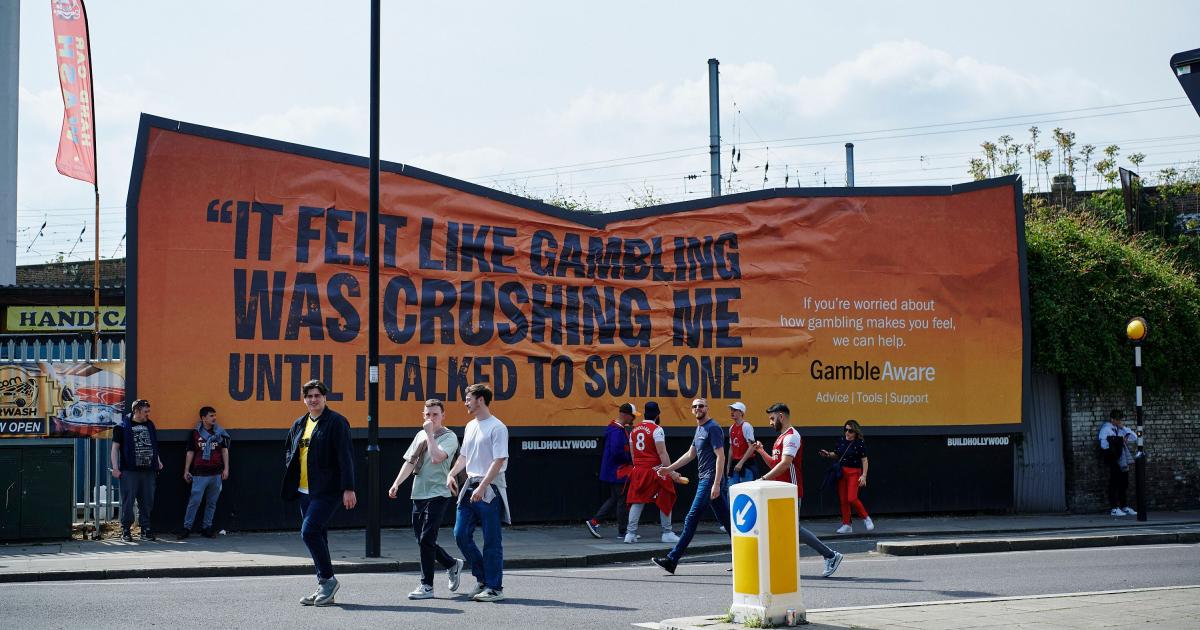 BITE Fuel Your Imagination | GambleAware crushed billboard brings to life harms of gambling | Creativebrief