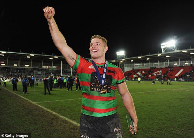 George is pictured after being awarded man of the match for Souths against St Helens in the World Club Challenge in February 2022