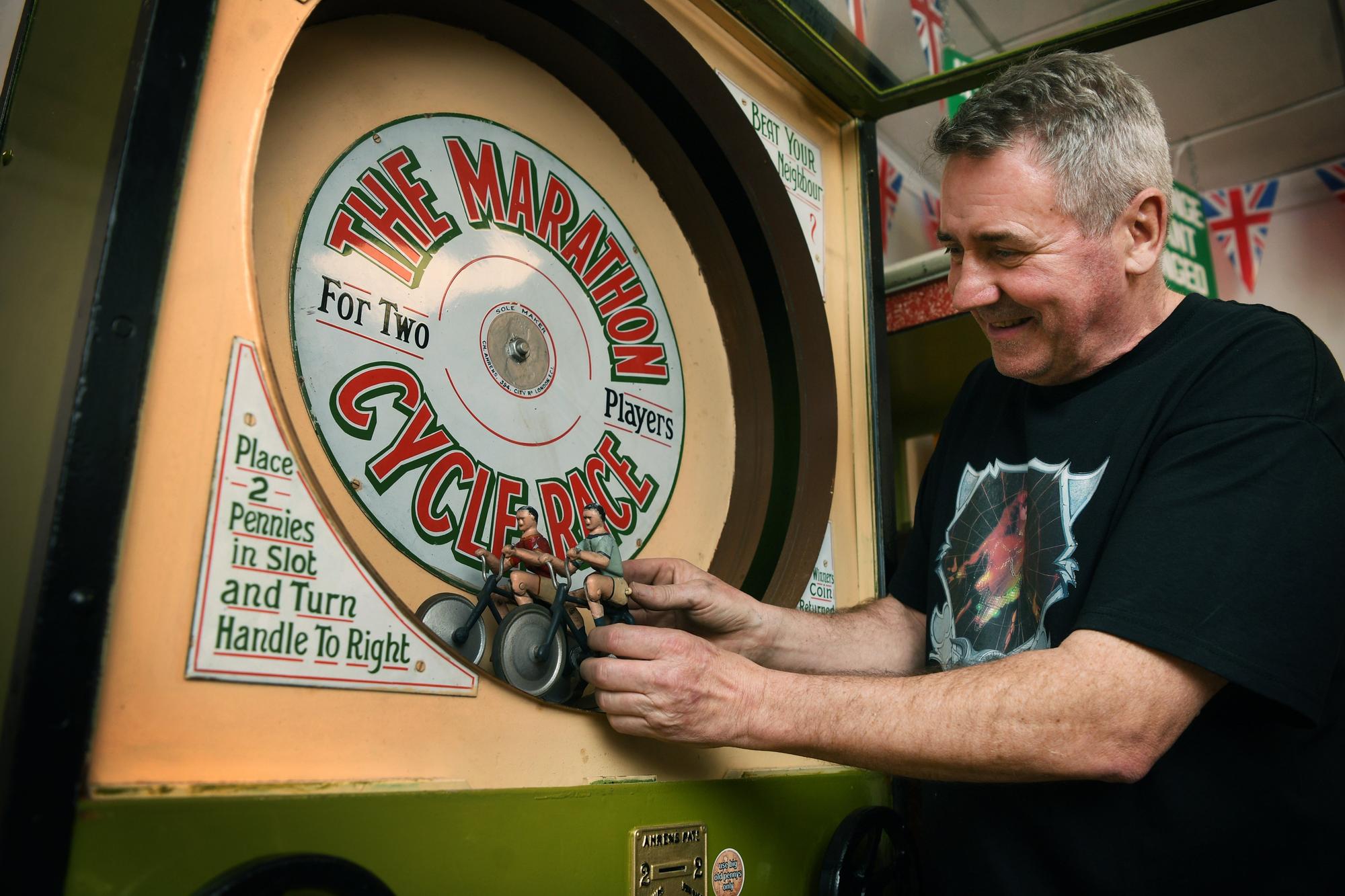 Old Penny Lane Family Entertainment Centre with victorian and vintage games, on Feasegate in York.