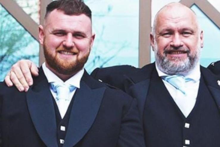 Blake McNamara (left) and his dad Kevin (right)