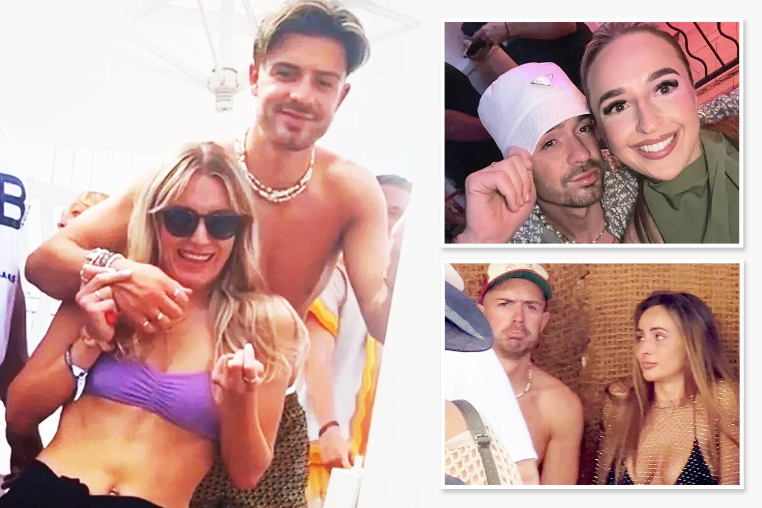 Jack Grealish scores a hat-trick as he cosies up to third woman on holiday