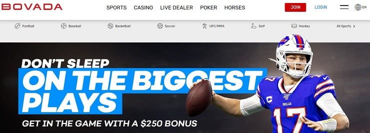 Bovada Homepage