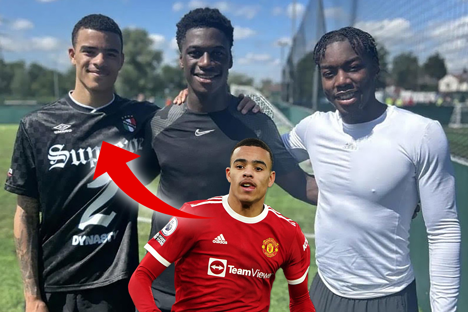 Mason Greenwood pictured training with teammate in latest comeback bid