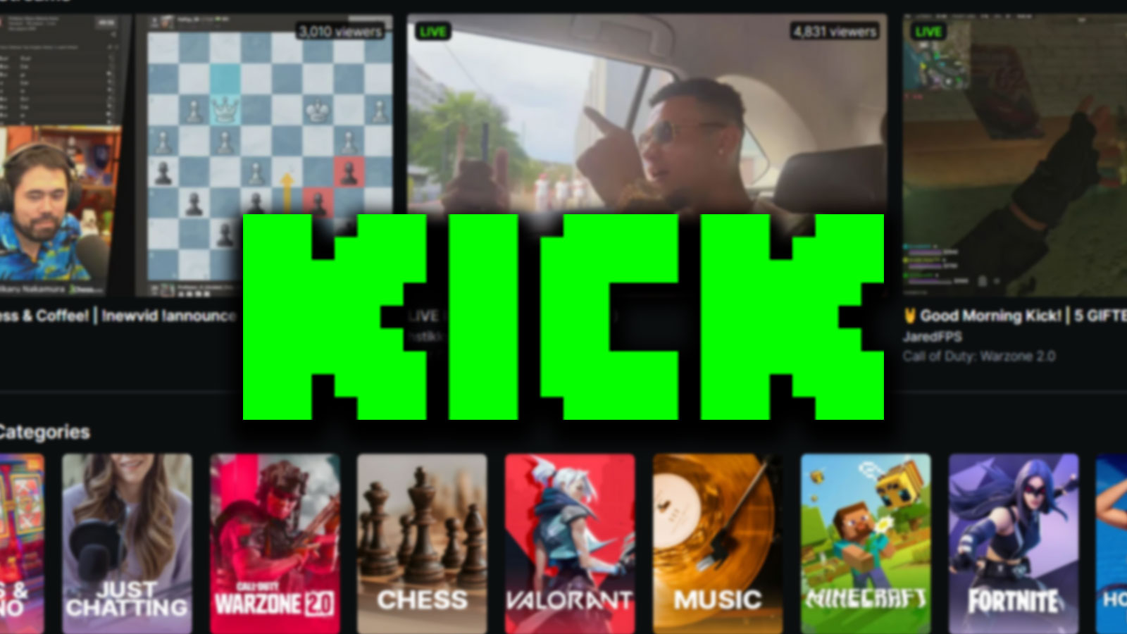 Kick now lets users blacklist Hot Tub and Gambling streams from recommended - Dexerto