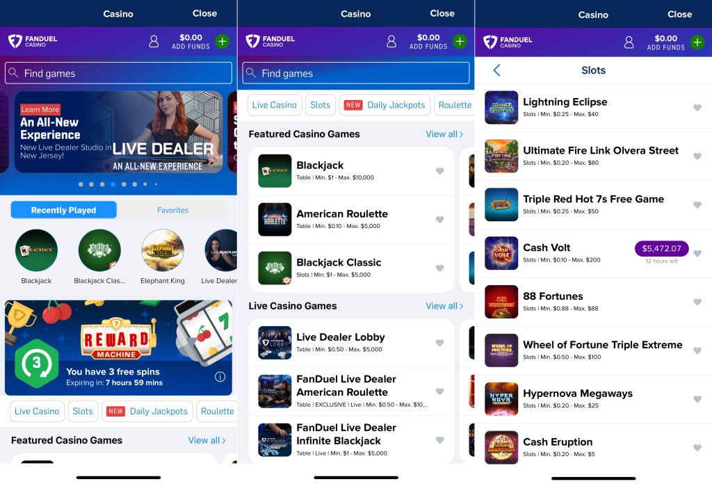 FanDuel Casino Mobile App