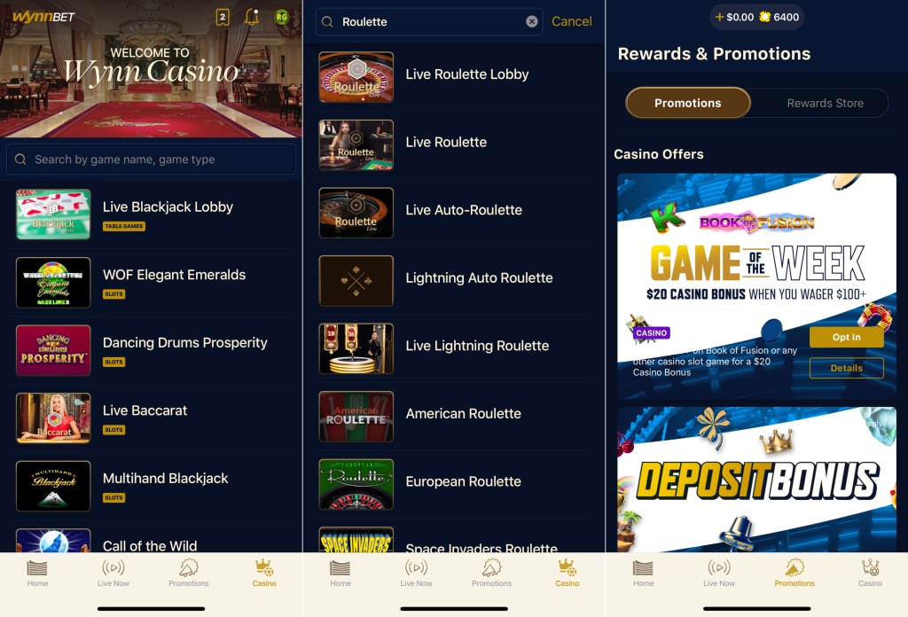 WynnBET Casino NJ Mobile App