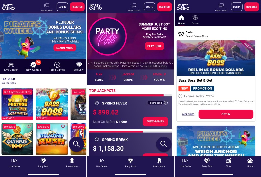 Party Casino NJ Mobile App