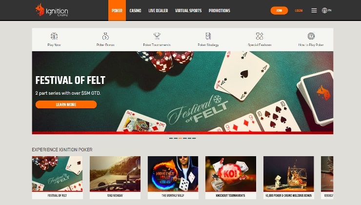 Ignition Casino Home Page