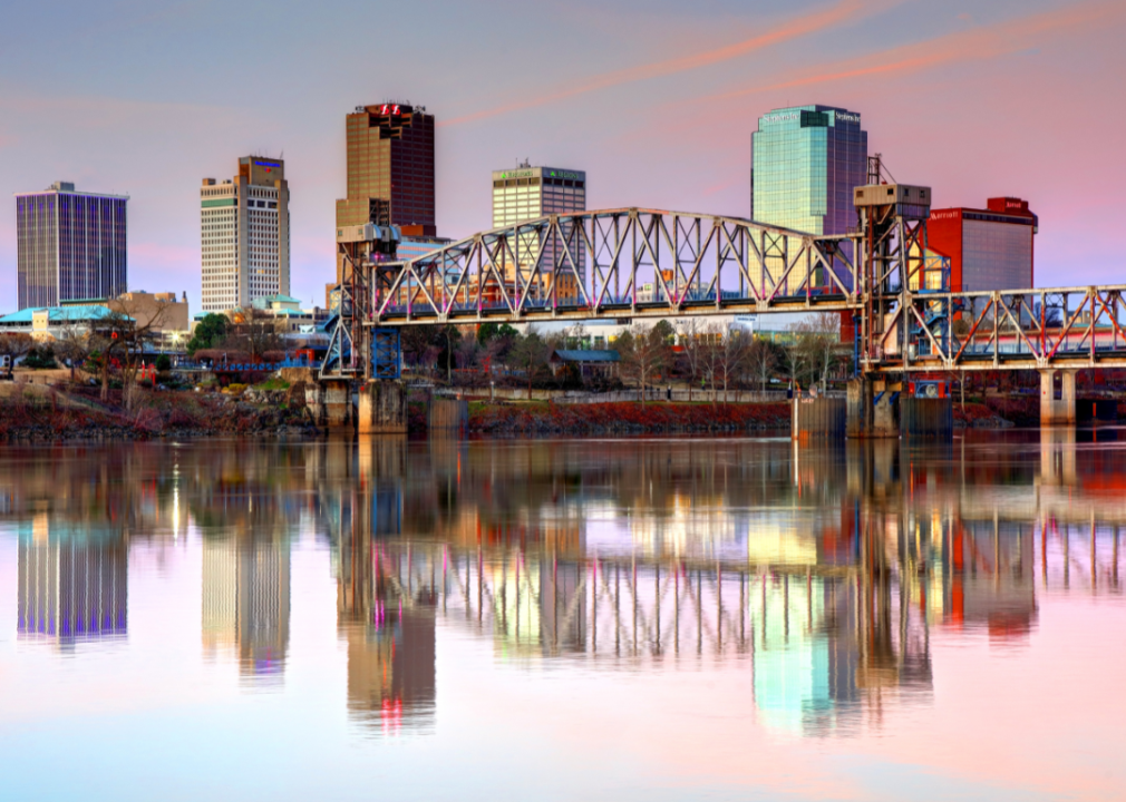 Little Rock, Arkansas, along the Arkansas River.