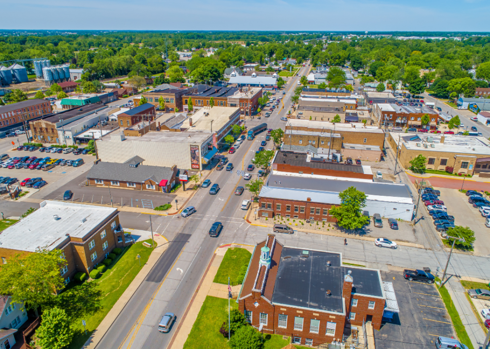 Nappanee, Indiana, aerial view.