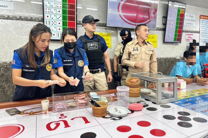 Police transferred after gambling den raid