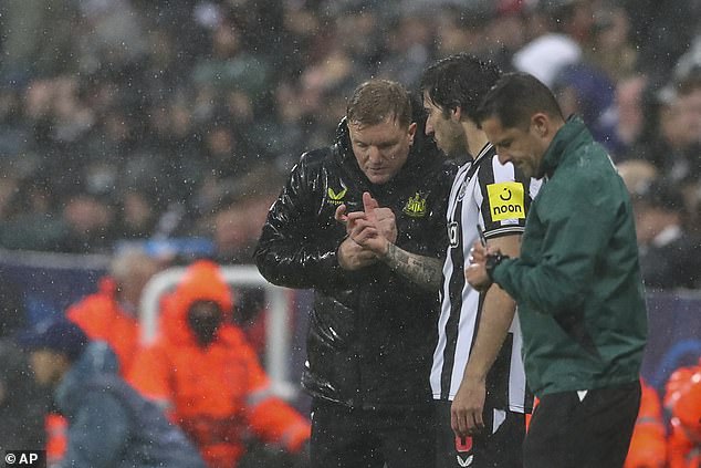 Tonali came off the bench during Tuesday's Champions League tie against Borussia Dortmund