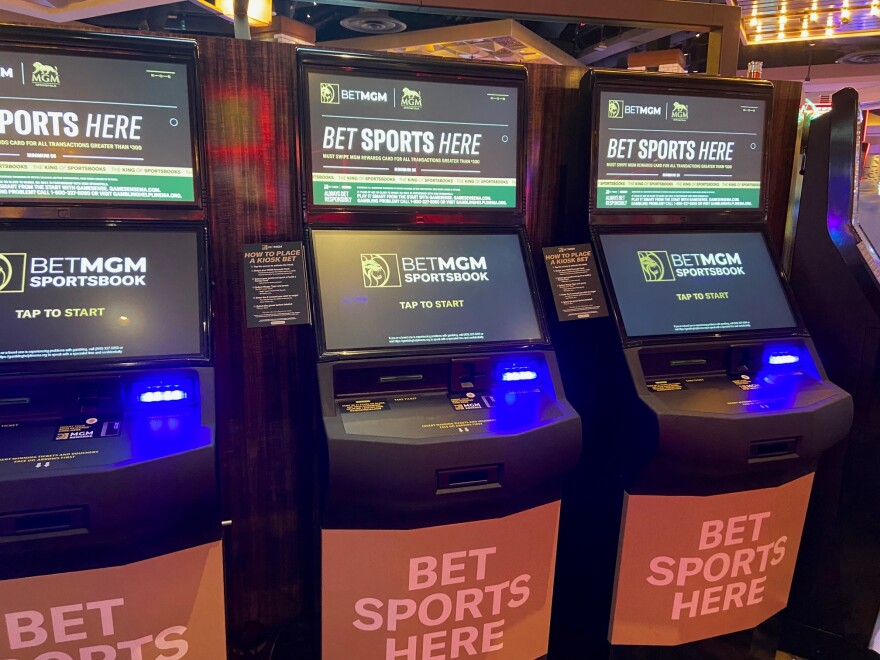 MGM Springfield offers sports betting kiosks inside its downtown casino.