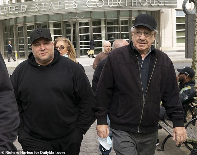 Joseph Celso, 49, (left) and Romanello, 82, (right) are both purported to be members of the Genovese crime family. They are seen here in May of this year after being indicted