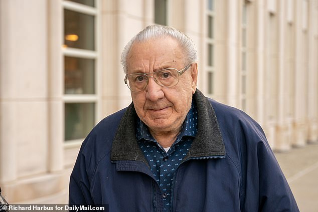 Romanello, 86, is accused of shaking down Shuqeri 'Bruno' Selimaj and attacking him inside Lincoln Square Steak restaurant in Manhattan in 2017