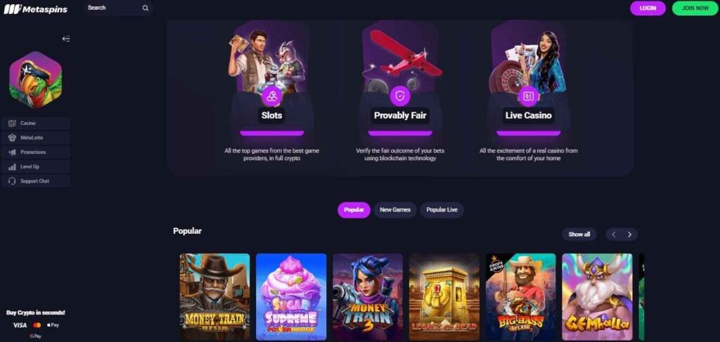 Metaspins Crypto Casino