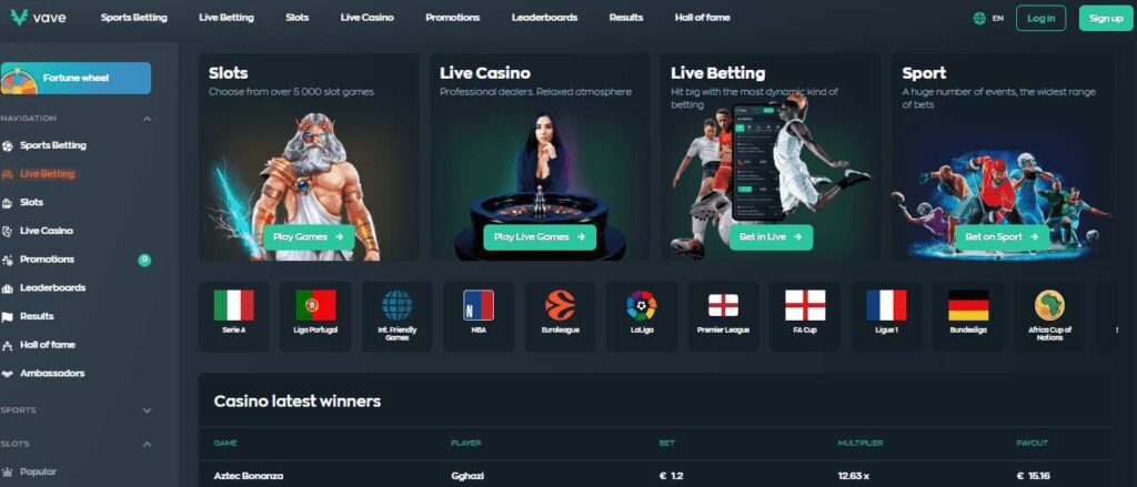 Vave Crypto Casino