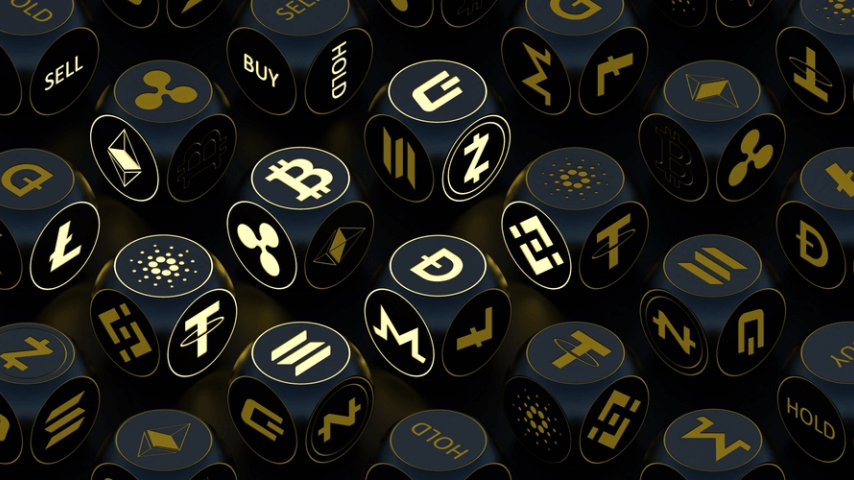 Cryptocurrency logos