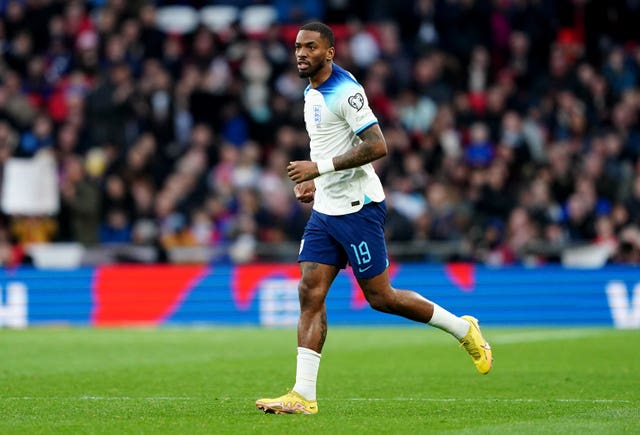 Ivan Toney in action for England