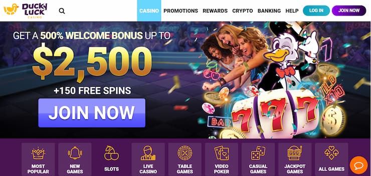 Duckyluck online gambling site in Texas