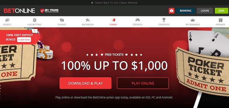 BetOnline Texas gambling site