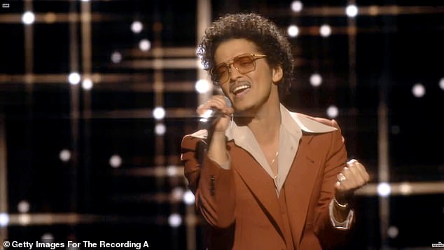 Bruno Mars does not have a $50 million gambling debt with MGM Resorts, the organization said Monday. Pictured performing at the 2021 Grammys