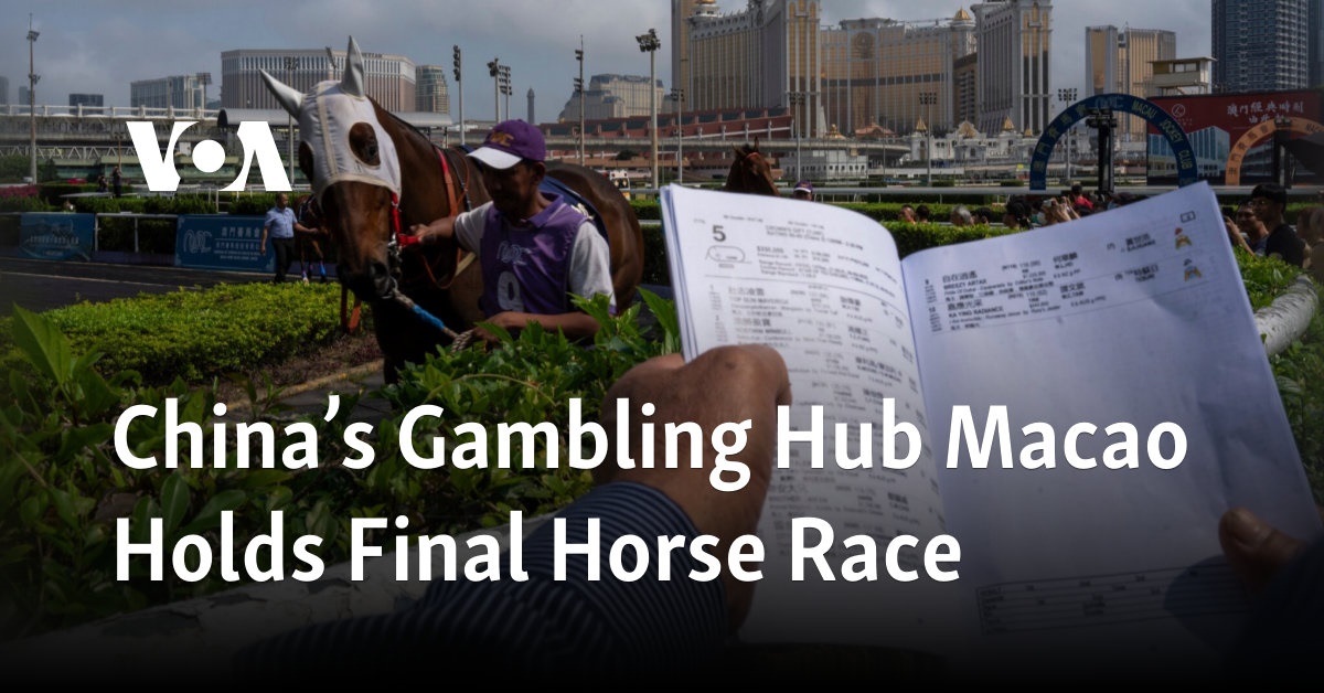 China’s Gambling Hub Macao Holds Final Horse Race