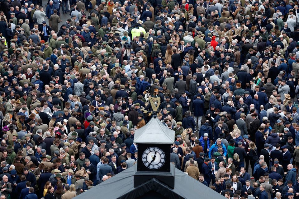 The Cheltenham Festival attracts huge crowds, the vast majority of whom are in attendance to place bets on the races. Photo: Reuters