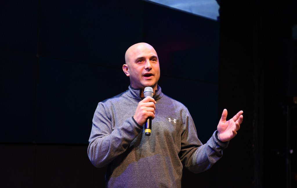 Moderator Craig Carton speaks on stage during Diageo "Decisions" Virtual Reality Premiere Event at Samsung 837 on November 17, 2016 in New York City. 