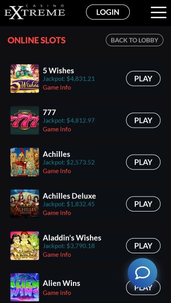 Casino Extreme mobile gambling app