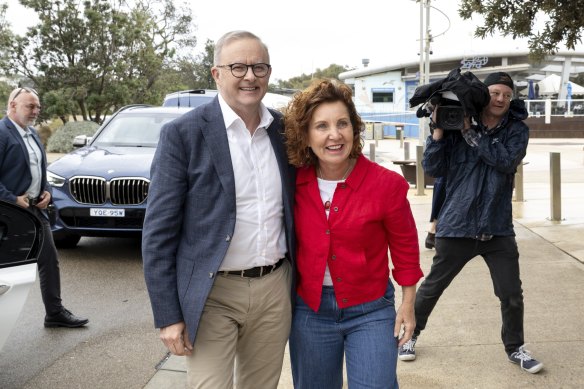 Prime Minister Anthony Albanese and Jodie Belyea, who replaced Peta Murphy as member for Dunkley earlier this year.